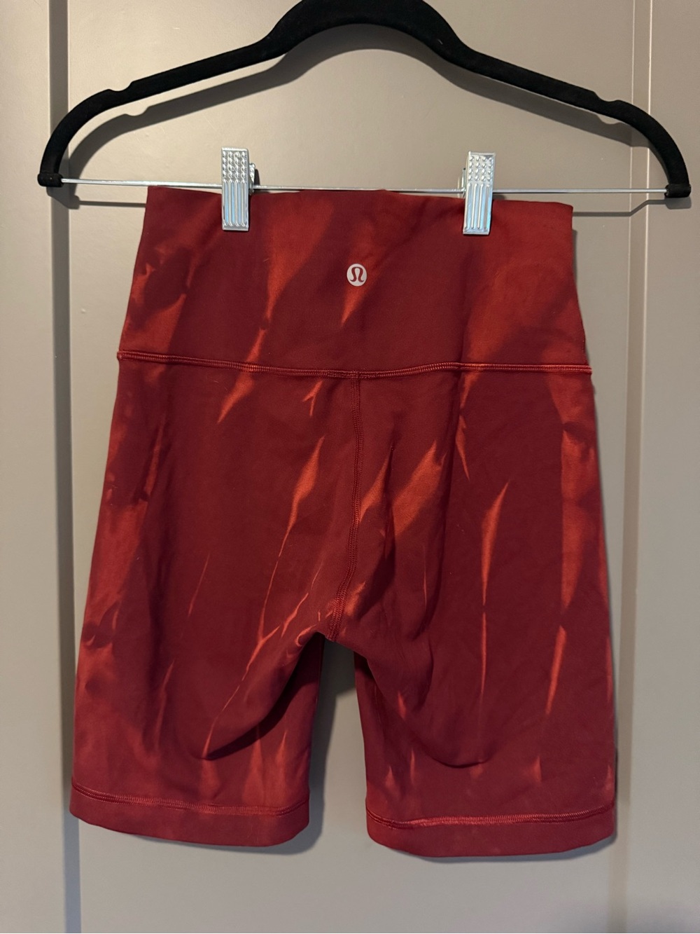Lululemon Align High Rise Short 8" Shibori Tie Dye Rust Red Size 4